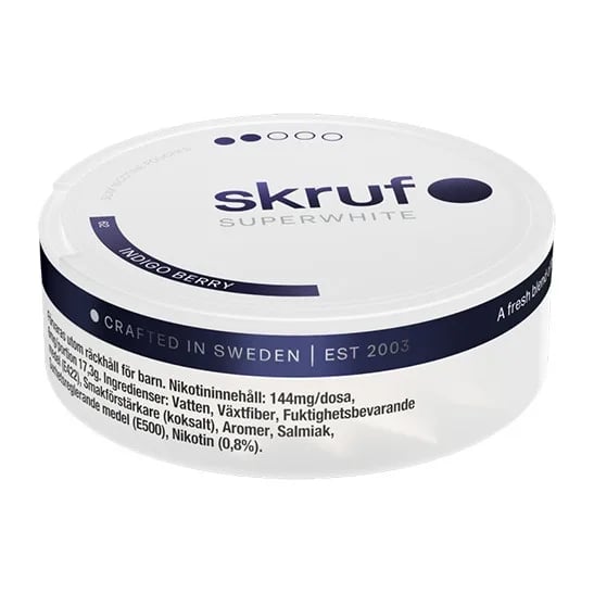 Skruf Superwhite No.62 Indigo Berry 6mg – bild 5
